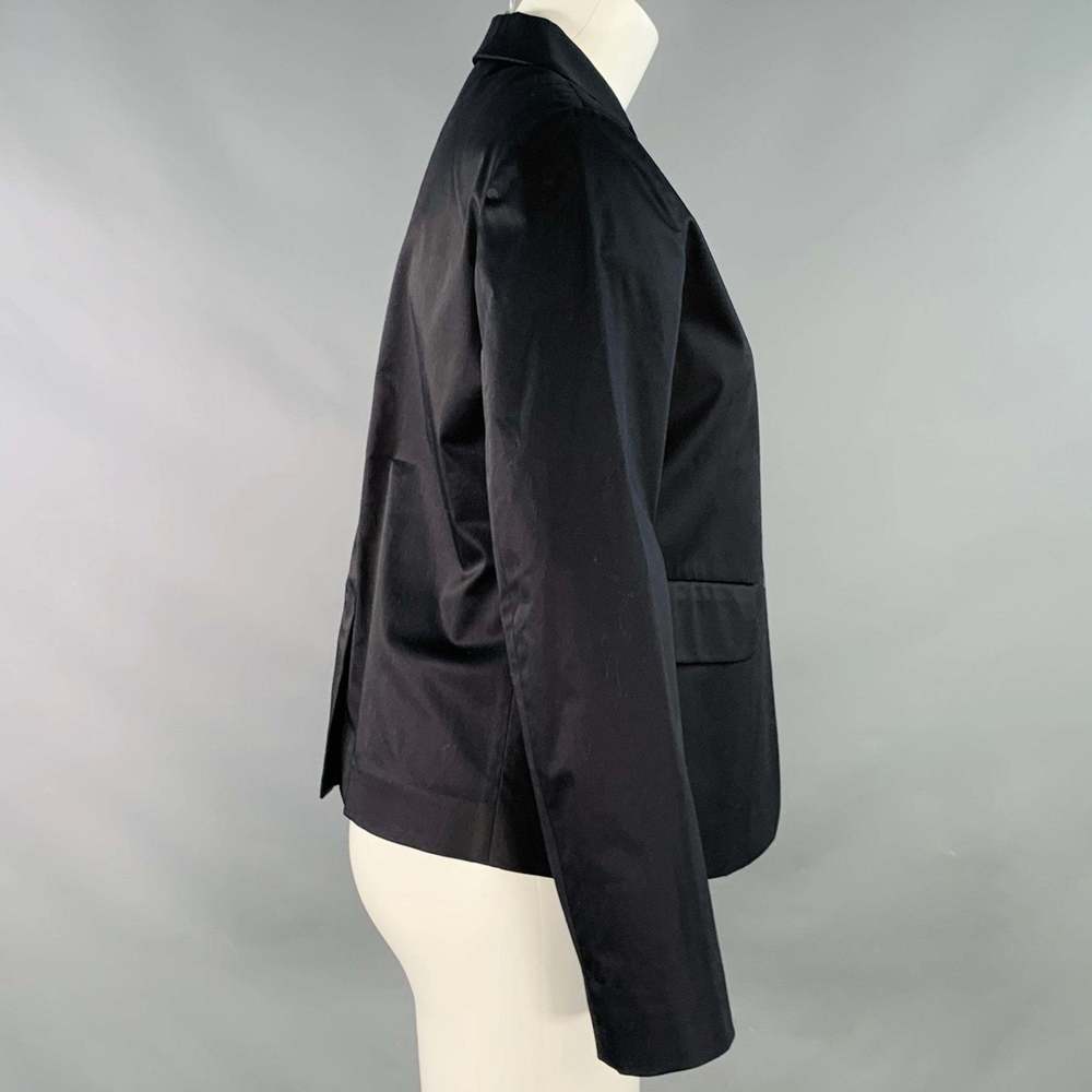 JIL SANDER Black Cotton Blend Button Up Jacket Blazer - Picture 2 of 6